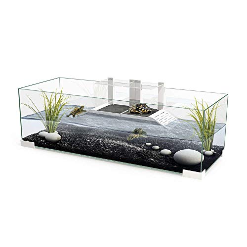 Terrario de cristal con 2 rampas para reptiles o tortugas Tartarium 80