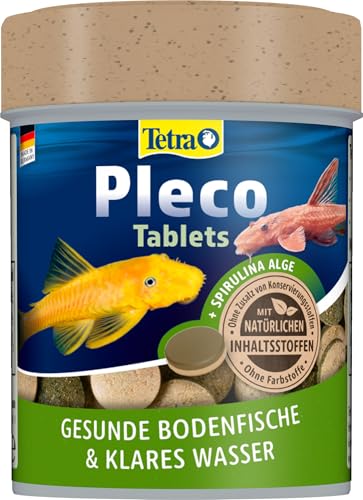 Tetra Pleco Tablets – Alimento rico en nutrientes para todos los peces de fondo herbívoros (p. ej., siluros), bote con 275 comprimidos