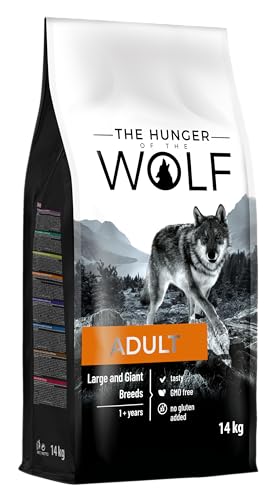 The Hunger of the Wolf Alimento seco para perros de razas grandes y gigantes, fórmula con pollo indicada para la salud de las articulaciones - 14 kg
