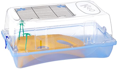 Arquivet Tortuguera Kleo - Acuaterrario Isla con Palmeras para Tortugas - Tortuguero de plástico - Tortuguero para casa y jardín - Tortugas Adultas y crías - 57 x 33 x 25 cm