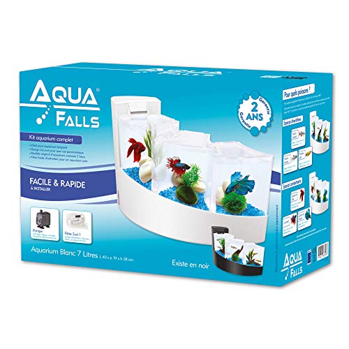 Aquarium Aqua Falls® - Kit completo, color blanco