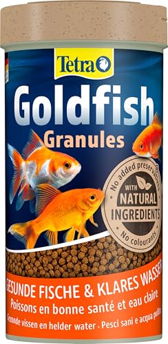 Tetra Goldfish Granules - Alimento granulado para carpines dorados y otros peces de agua fría, lata 250 ml