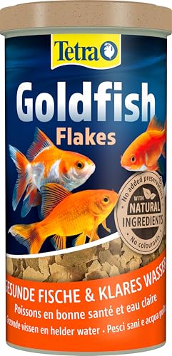 Tetra Goldfish Flakes - Alimento para todos los peces dorados y otros peces de agua fría, 1 L